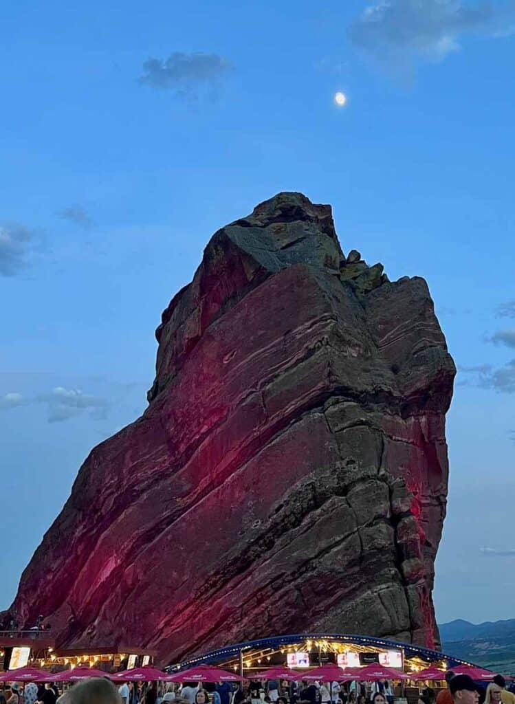 large rock at red rocks amphitheater