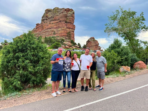 group of red rocks customers before a concert