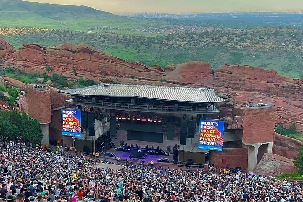 fans at a red rock concert